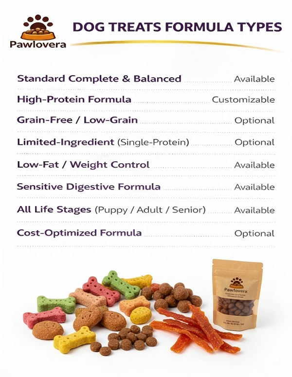 DOG TREATS FORMULA TYPES