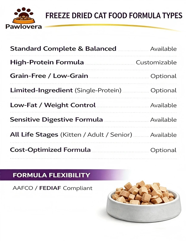Freeze Dried Cat Food formula