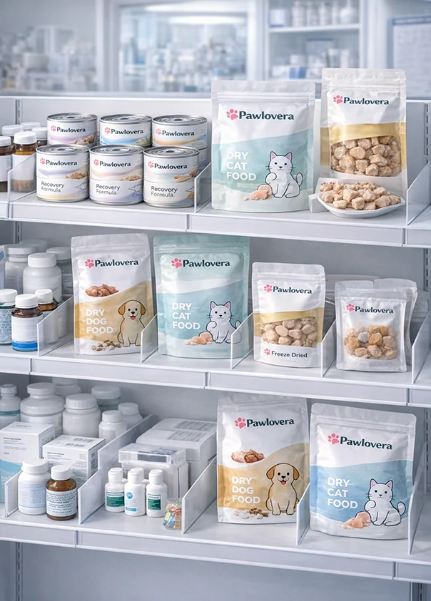 Pawlovera Features for Pet Food Solutions in Veterinary Clinics