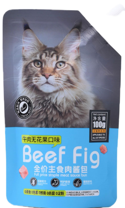 Beef +fig full price staple meat sauce wet cat food